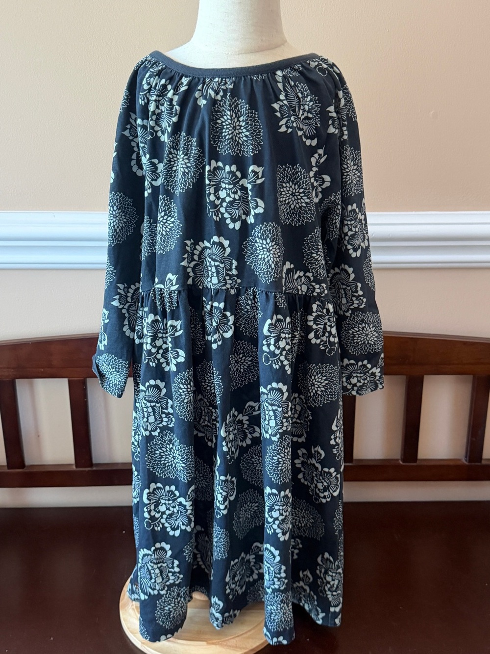 Tea Collection Dark Blue Floral Dress